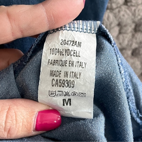 Angela Mara Sleeveless Denim Dress Size Medium - Picture 9 of 10